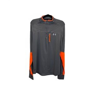 Under Armour Pullover Mens Large Gray AllSeasonGear Half Zip Running 1236179